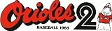VINTAGE 1983 BALTIMORE ORIOLES WMAR-TV 2 BUMPER STICKER Old Logo NEW CONDITION!