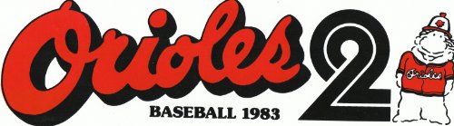 VINTAGE 1983 BALTIMORE ORIOLES WMAR-TV 2 BUMPER STICKER Old Logo NEW CONDITION!