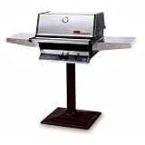MHP Gas Grills TJK2 Propane Gas Grill W Stainless Grids On Bolt Down Post