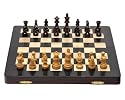 12 Inch Folding Rosewood, Ebony & Boxwood Chess Set