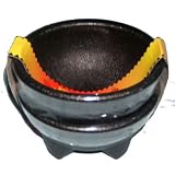 2 Pack Black Plastic Earthenware Salsa Bowls 10 oz by 