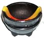 2 Pack Black Plastic Earthenware Salsa Bowls - 10 oz