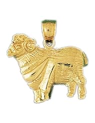 Dazzlers Solid 14k Gold Sheep Farm Animal Charm Pendant Available in three colors from jewelsberry (weights: 3.2 grams only)