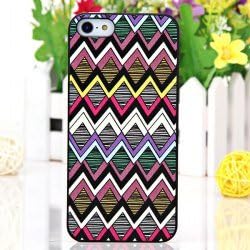 iWaii - Smooth Fit Case for iPhone 5 Case (Aztec Tribal iphone 5 Case Design) - Modern Aztec Mixed Wave