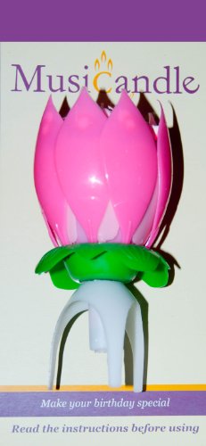 Musical Flower Birthday Candle - Pink