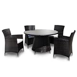 Java 4 Seater Rattan Dining Garden Conservatory Furniture