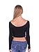 Long Sleeves Scoop Neck Crop Top Stretch Mini Shirt Dance One Size