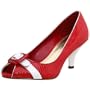 Franco Sarto Women's Bitter Peep Toe Pump,Red,8.5 M US