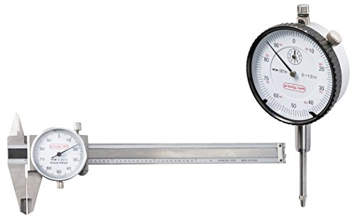 Grizzly G9784 4-Inch Dia Length Caliper/Indicator Set