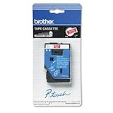 Brother TC6001 1/2" Black on Blue P-touch Tape