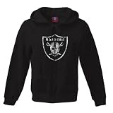 Oakland Raiders Women's Black Pro Grade Full Zip Hooded Sweatshirt