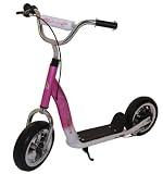 bike*star 25.4cm (10 Inch) Kids Kick Scooter - Colour Pink & White