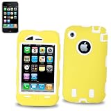 New Fashionable Perfect Fit Gummy Protector Skin Cover (Faceplate/Snap On) Cell Phone Case for Apple iPhone 3G 8GB 16GB / 3GS 16GB 32GB AT&T - Yellow