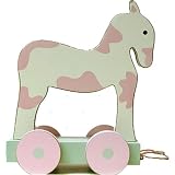 New Arrivals Pull Toy, Pink Horse