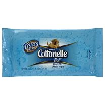 Cottonelle Fresh Flushable Wipes, Travel Packs, Case of 12/10s (120 ct)