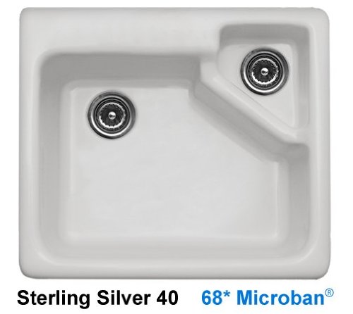 CorStone 11340 Sterling Silver Quidnick Quidnick Single Bowl Self Rim Kitchen Sink with Disposal Cha