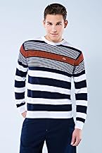 Engineered Stripe Crewneck Sweater