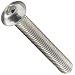 18-8 Stainless Steel Socket Cap Screw, Button Head, Internal Hex Drive, Meets ISO 7380, 12mm Length, Fully Threaded, M3-0.5 Metric Coarse Threads (Pack of 100)