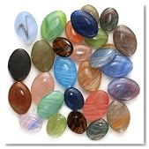 Czech Glass Oval Beads in Assorted Colors & Sizes