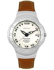 Seiko Men's SMA169P1 Premier Leather Kinetic Watch