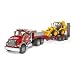 Bruder Mack Granite Flatbed Truck with JCB Loader Backhoe