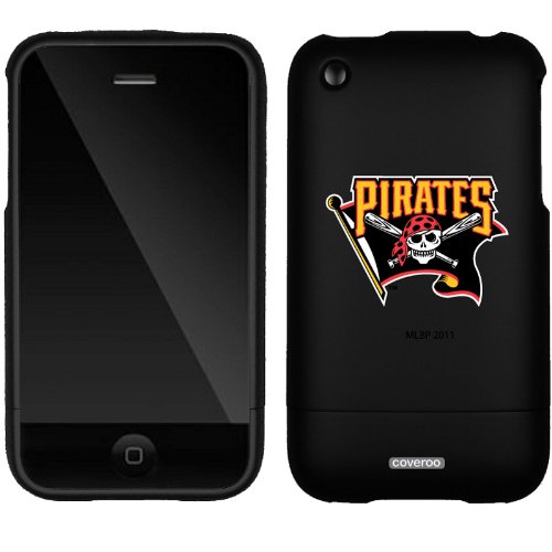 MLB Pittsburgh Pirates Pirate Flag on Premium Coveroo iPhone Case 3G 3GS (Black)
