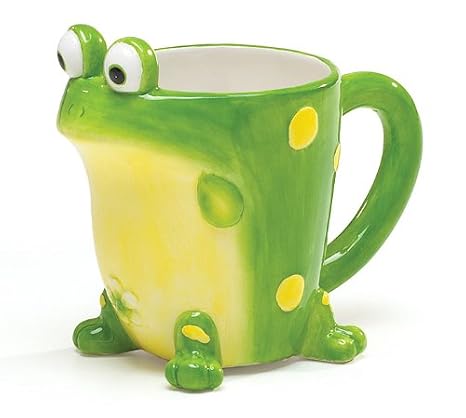 Green Frog Froggy Coffee Mug Tea Cup Kitchen Home D&eacute;cor