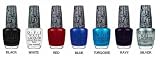 OPI Complete Shatter Collection (7 Bottles) - Silver, Black, White, Red, Blue, Navy & Turquoise Shatter