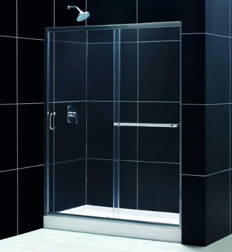 DreamLine DL-6093R-01CL Infinity Plus Clear Glass Shower Door with 32â x 60â Amazon Right-Hand Drain