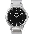 Men's Timex Black Dial Bracelet-Style Watch - Silvertone