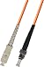 5M Multimode Simplex Fiber Optic Cable (50/125) - SC to ST