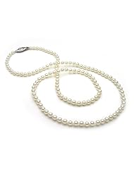 Rare Baby Akoya Cultured Pearl AA+ 18" Necklace 3x3.5mm with 14K Gold Clasp