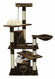 Go Pet Club Cat Furniture Condo, 62-Inch, Brown