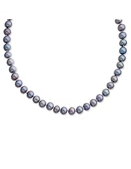 Sterling Silver 24in 6-7mm Grey Freshwater Cultured Pearl Necklace.