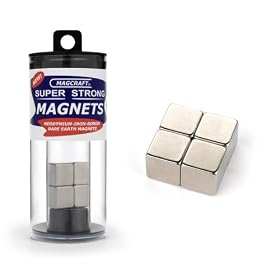 Magcraft NSN0607 1/2-Inch Rare Earth Cube Magnets, 4-Count