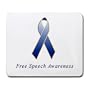 Free Speech Awareness Ribbon Mouse Pad
