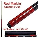 Red Marble Graphite Cue Billiard Stick