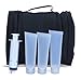 Messi Essentials Hanging Toiletry Bag Travel Kit w/ TSA Approved Squeeze Bottles