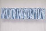 Light Blue Velvet Rod Pocket / Pole Top Valance