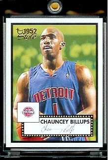 2005 06 Topps Style '52 Chauncey Billups Detroit Pistons Basketball Card #75 - Mint Condition - In Protective Display Case !!