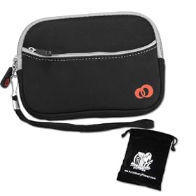 Sleek (Black) Neoprene Padded Case for Magellan RoadMate 1412 / Maestro 4210 / Maestro 4250 and More GPS Navigator Units with 4.3