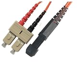 5M Multimode Duplex Fiber Optic Cable (62.5/125) - MTRJ to SC