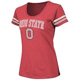 Ohio State Buckeyes Womens T Shirt - Striped Scoop Neck Tee