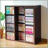 フラマ シングルスライド書棚 KSS-0005BR ブラウン