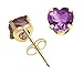 10k Yellow Gold Multi-Gemstone Stud Earrings 5-Piece Box Set