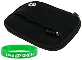 Neoprene Sleeve (Super Black) Case for Seagate FreeAgent Go 250 GB USB 2.0 Drive ST902503FGA2E1-RK Titanium Silver