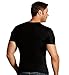Insta Slim Compression V-Neck T-Shirt, Black, Extra Large, Shapewear for Men