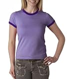 Ladies' Heather Short-Sleeve Jersey Ringer T-Shirt