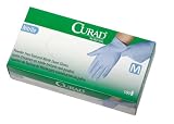 Curad Powder-Free Latex-Free Nitrile Exam Gloves,Blue,Large