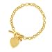 Bling Jewelry 14K Gold Petite Heart Tag Toggle Bracelet